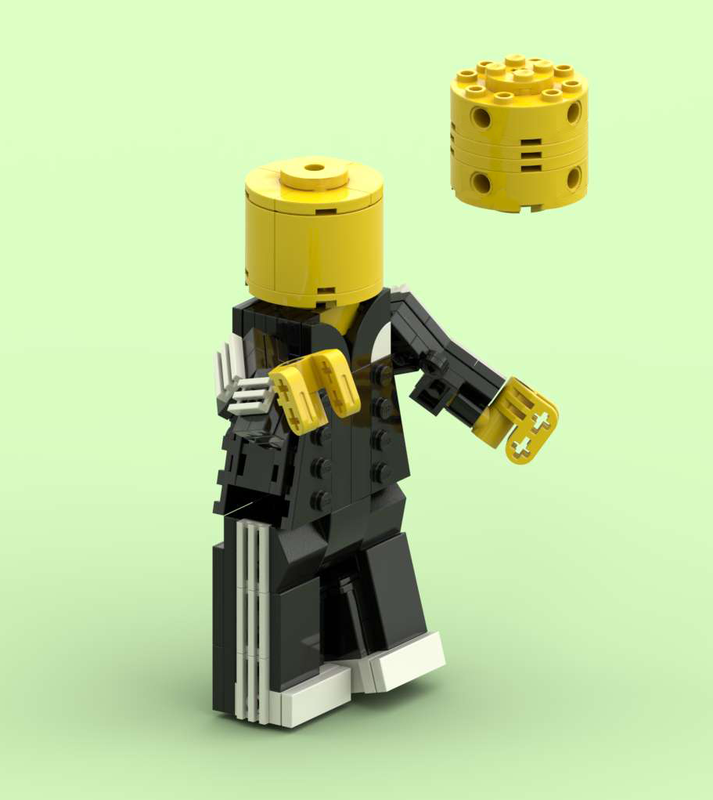 Lego Up-scaled Minifigure in branded tracksuit