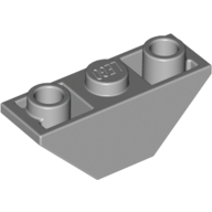 Lego Brick Sloped Inverted 45° 3 x 1 Double with 2 Completely Open Studs / Light Bluish Gray