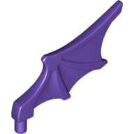 Lego Animal Body Part, Bat Wing with Shaft [Chima Bat Wing] / Dark Purple