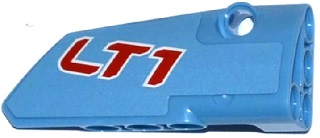 Lego Technic, Panel Fairing # 4 Small Smooth Long, Side B with 'LT1' Pattern (Sticker) - Set 42036