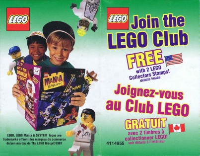 Lego 1997 Insert - LEGO Club - US/Canadian (4114955)