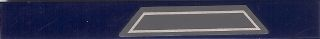 Lego Tile 1 x 8 with Dark Bluish Gray Trapezoid with Light Bluish Gray Outline Pattern Model Left Side (Sticker) - Set 7661
