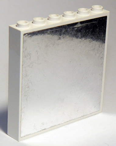 Lego Panel 1 x 6 x 5 with Mirror on Outside Pattern (Sticker) - Set 41004