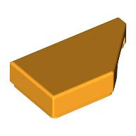 Lego Tile 1 x 2 with Stud Notch Right / Bright Light Orange