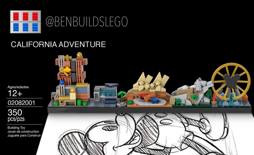 Lego California Adventure skyline