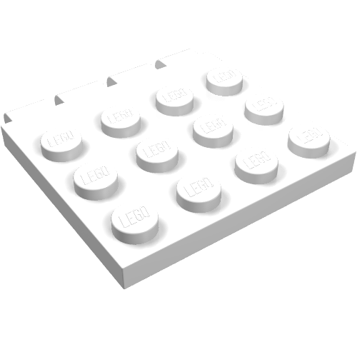 Lego Hinge Vehicle Roof 4 x 4 / White