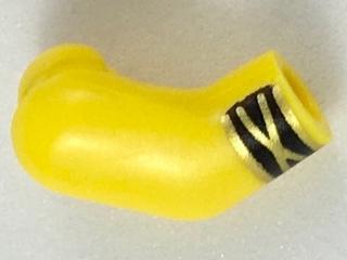Lego Arm, Right with Black Cuff with Gold Stripes Pattern