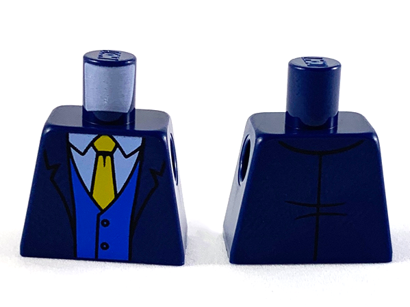 Lego Torso Suit Jacket, White Shirt, Yellow Tie and Blue Vest Pattern / Dark Blue