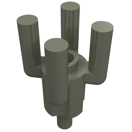 Lego Bar, 4 Top Bars, Palm Tree Top / Dark Gray