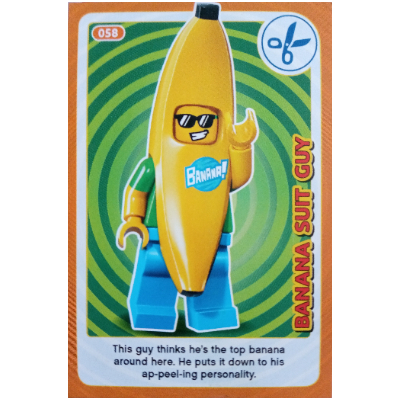 Lego Trading Card, Create the World Incredible Inventions - Banana Suit Guy / [No Color/Any Color]