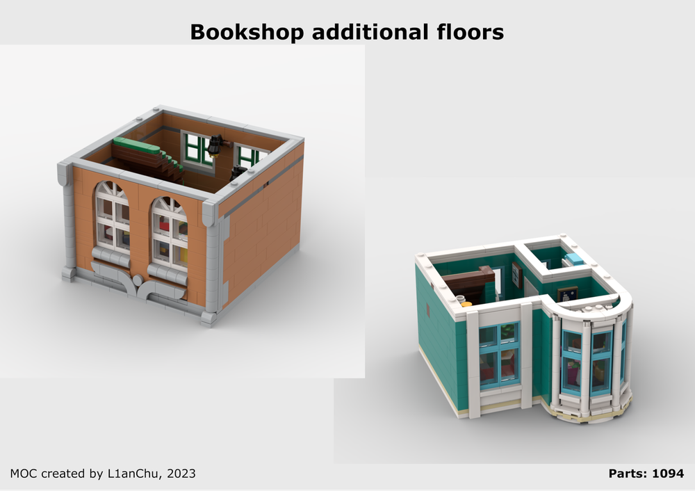 Lego Bookshop (10270) additional floors