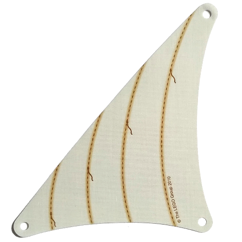 Lego Sail, Triangular, 17 x 20 with Dark Tan Stitching Print