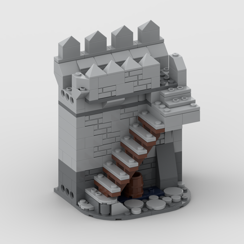 Lego Modular Wall with stairs