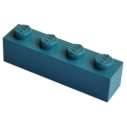 Lego Modulex Brick 1 x 4 with LEGO on Stud