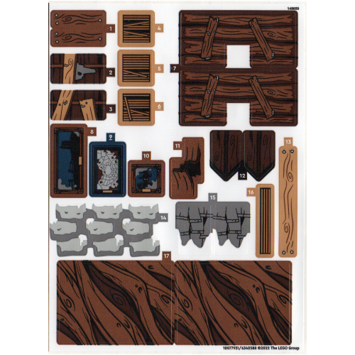 Lego Sticker Sheet for Set 76407-1