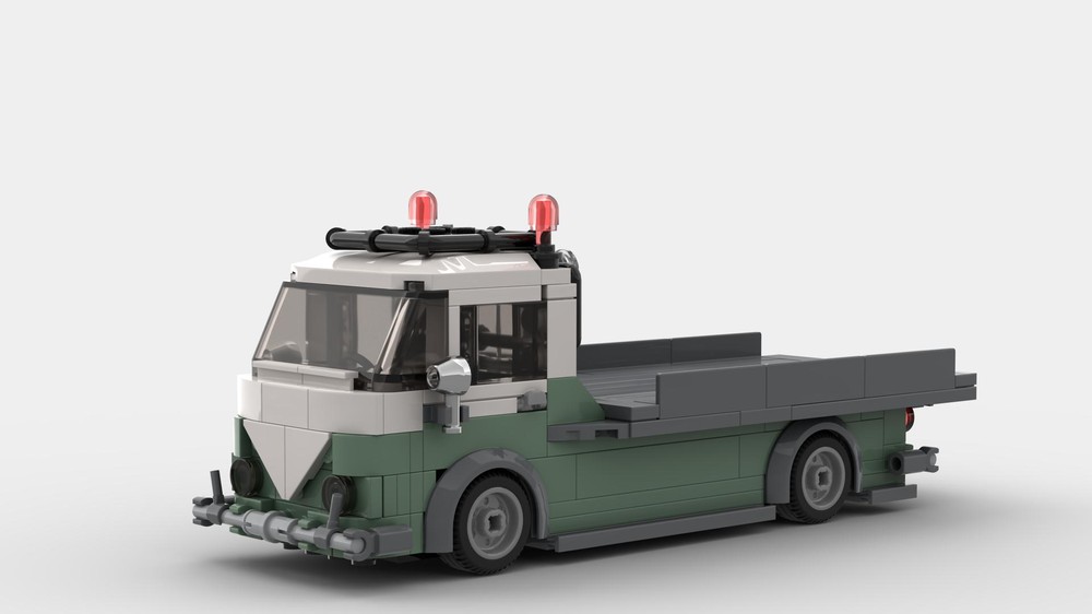 Lego VW T2 flatbed car carrier