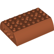 Lego Brick Curved 8 x 6 x 2 Double / Dark Orange