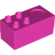 Lego Duplo Stove 2 x 4 x 2 1/2 with 4 Studs and Burner / Dark Pink