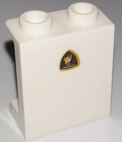 Lego Panel 1 x 2 x 2 with Side Supports - Hollow Studs with Lamborghini Logo Pattern (Sticker) - Set 76908
