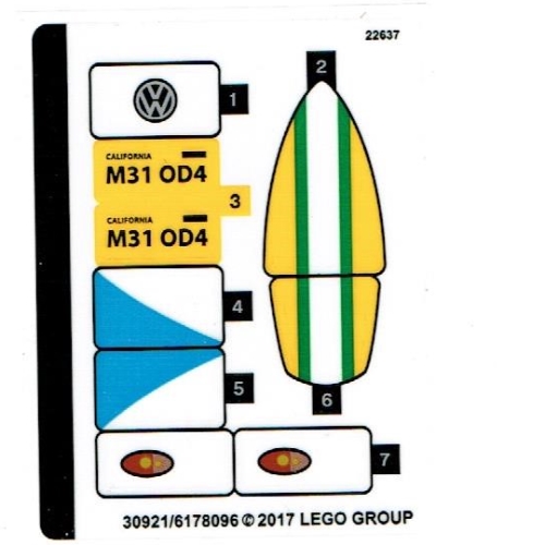 Lego Sticker Sheet for Set 40252-1 / [No Color/Any Color]