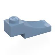 Lego Brick Curved, 3 x 1 with 1/3 Inverted Cutout / Sand Blue