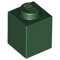 Lego Brick 1 x 1 / Dark Green