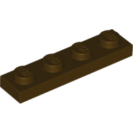 Lego Plate 1 x 4 / Dark Brown