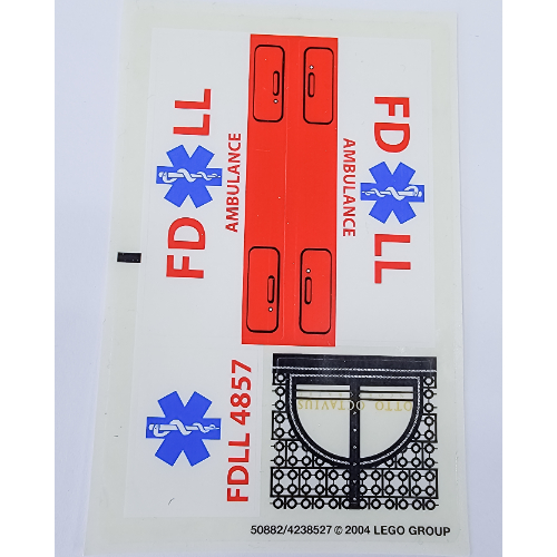 Lego Sticker Sheet for Set 4857-1 / [No Color/Any Color]