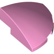 Lego Brick Round Corner, Curved 3 x 3 x 1 Quarter Circle / Bright Pink