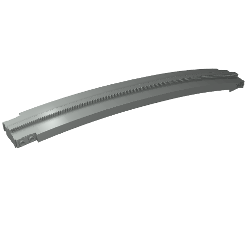 Lego Vehicle Track, Monorail Track Ramp Upper Part / Light Gray