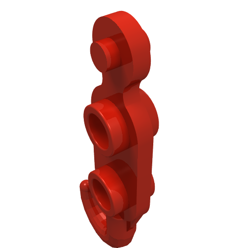 Lego Hook, Tow Hook with 2 Studs on Both Sides / Red