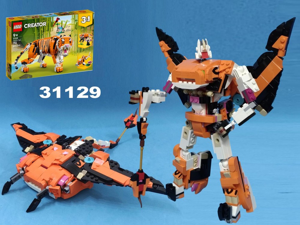 Lego Transformer Beast Wars Depth Charge / Manta ray using LEGO Creator 31129: Majestic Tiger