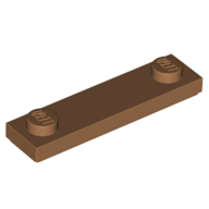Lego Plate Special 1 x 4 with 2 Studs with Groove [New Underside] / Medium Nougat