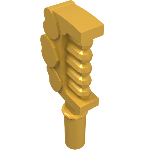 Lego Equipment Comb with Handle and 3 Hearts [Hair Accessory] / Bright Light Orange