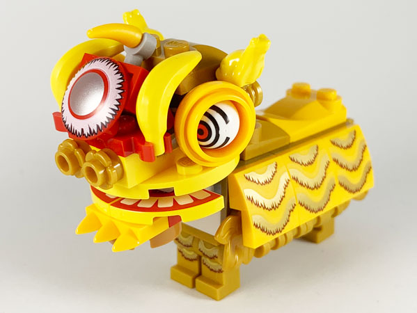 Lego Lion Dance Costume Gold - Brick Built