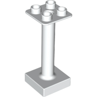 Lego Duplo Support / Umbrella Stand with Square Base (fits 92002) / White