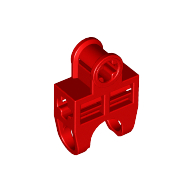Lego Technic Axle Connector 2 x 3 with Ball Socket, Open Sides / Red