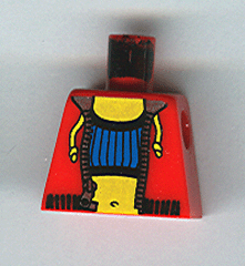 Lego Torso Studios Crop Top and Navel Pattern (Blank Back) / Red