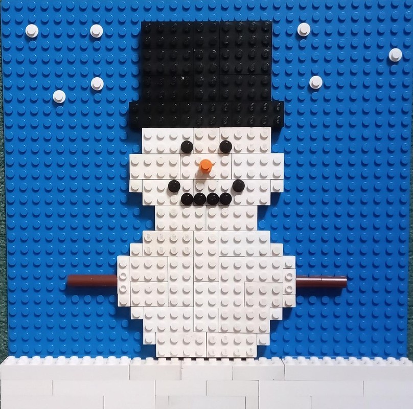 Lego 2D snowman