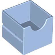 Lego Duplo Drawer 2 x 2 with Semicircle Cutout / Bright Light Blue
