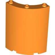 Lego Panel 4 x 4 x 6 Quarter Cylinder / Orange