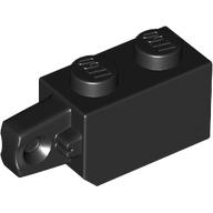 Lego Hinge Brick 1 x 2 Locking with 1 Finger Vertical End / Black
