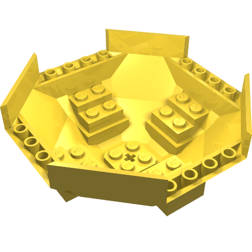 Lego Cockpit 10 x 10 x 4 Octagonal / Yellow