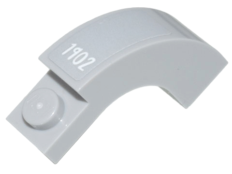Lego Arch 1 x 3 x 2 Curved Top with White '1902' on Light Bluish Gray Background Pattern (Sticker) - Set 10299