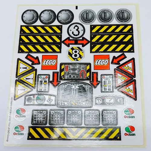 Lego Sticker Sheet for Sets 3586-1, 3587-1, 3588-1, 3589-1, 3590-1 / [No Color/Any Color]