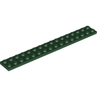 Lego Plate 2 x 16 / Dark Green