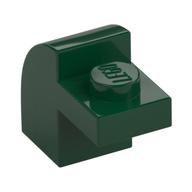 Lego Brick Curved 1 x 2 x 1 1/3 with Curved Top / Dark Green