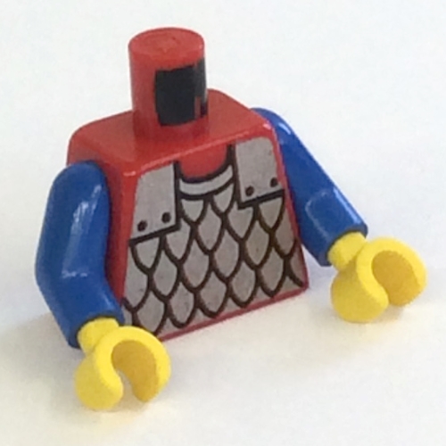 Lego Torso Armor, Scale Mail Print, Blue Arms, Yellow Hands