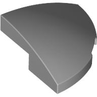 Lego Brick Round Corner, Curved 2 x 2 x 2/3 Quarter Circle / Light Bluish Gray