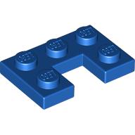 Lego Plate 2 x 3 with 1 x 1 Cutout / Blue
